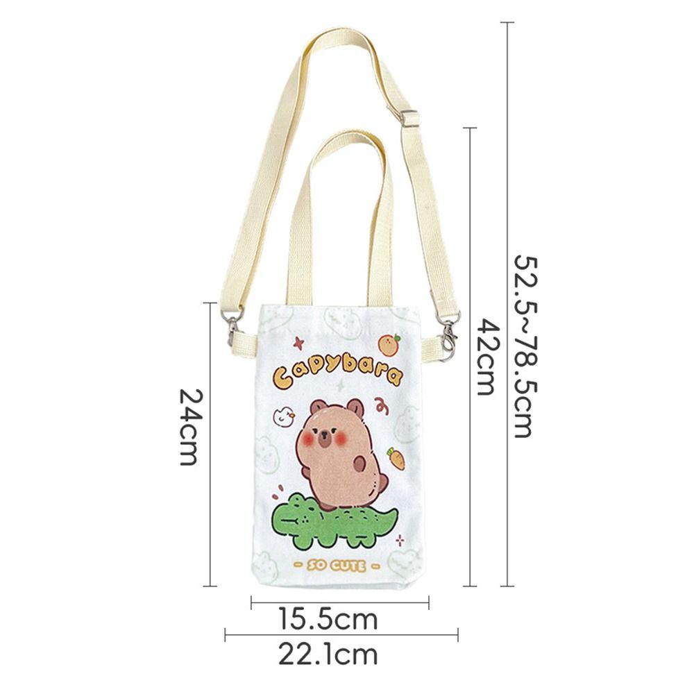 Cup Insulated Protective Cover Capybara Water Bottle Bag Canvas Mobile Phone Bags