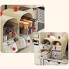 Contemporary Plastic Desktop Coffee Organiser Corner Teas Bag Holder Office Table Drawer Storage Box with Compartments
