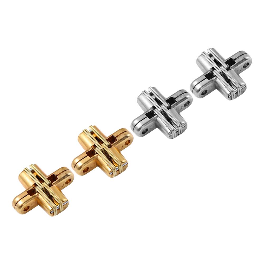 Invisible Hidden Furniture Oncealed For Cabinet Cupboard Wooden Box Worktop Door Hinge Hardware Tool Cross Hinge Hardware