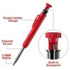 Solid Carpenter's Pencil Woodworking Mechanical Pencil Deep Hole Marker Construction Marking Tools Refill Leads Marking Tools