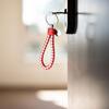 Leather Braided Woven Rope Keychain Diy Bag Pendant Key Car Holder Keyring