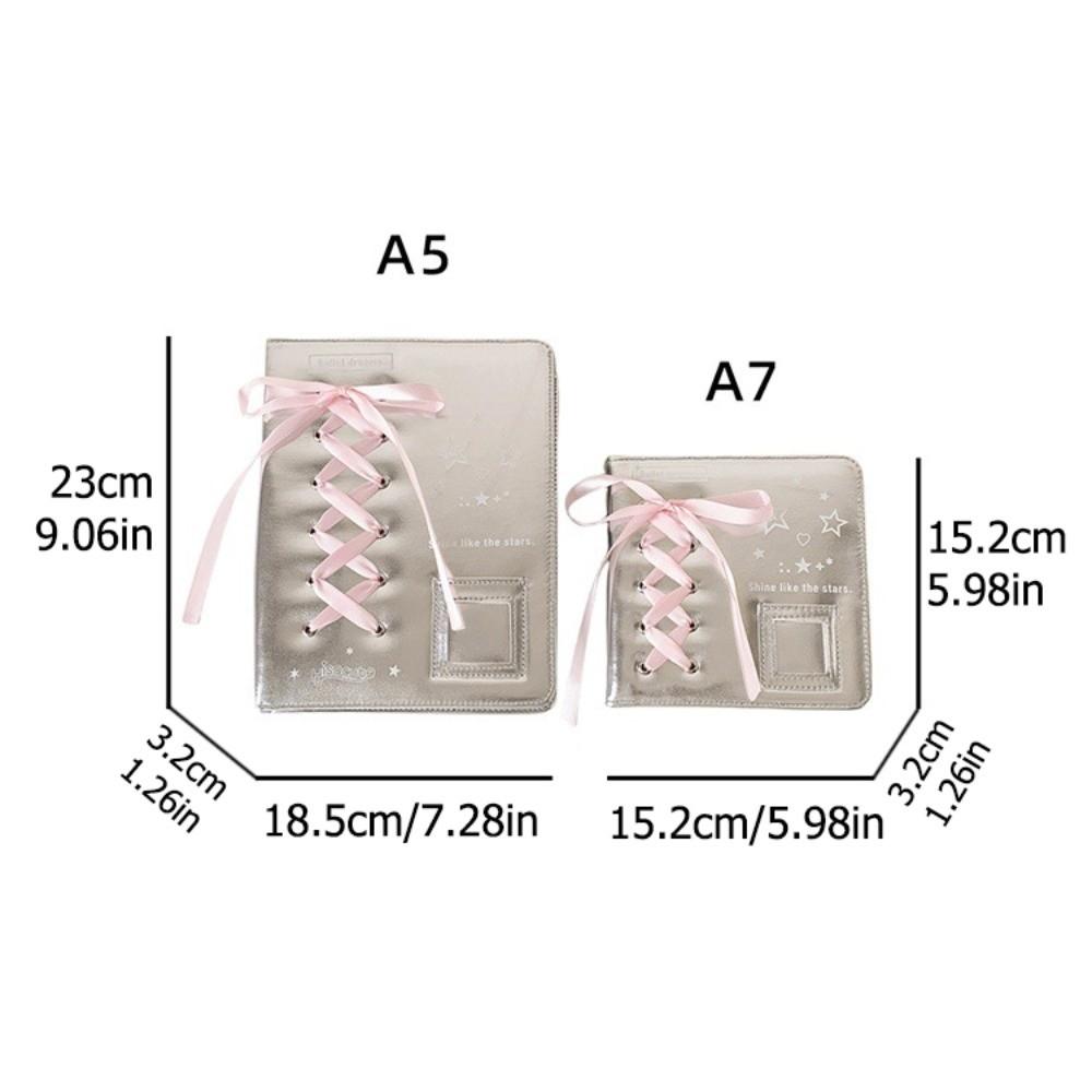 Balletcore Loose Leaf Photo Album Cover Bow Photocard Cover Soft A5/A7 Binder Notebook Cover  Study