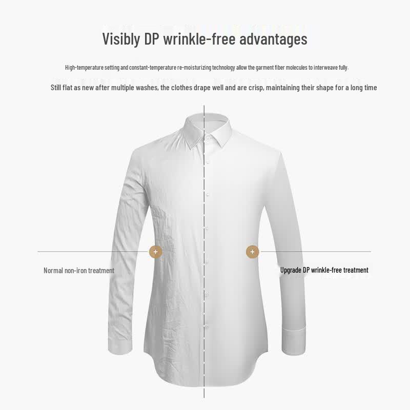 Fengmao Men's Non-Iron Cotton Short-Sleeve Business Shirt