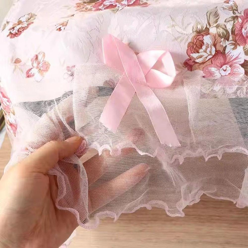 75*80cm Bedside Cabinet Tablecloth Universal Protective Towel Flower Lace Embroidery Table Cloths