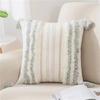 Homaxy Bohemia Pillow Case 50x50 For Sofa Pillow Cover Striped Tassel Decor Cushion Cover Furry Boho Pillowcase Aesthetic 45x45