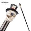 White Resin Skull Head Walking Cane Fashion Decorative Steel Walking Stick Gentleman Elegant Cosplay Cane Knob Crosier 94cm