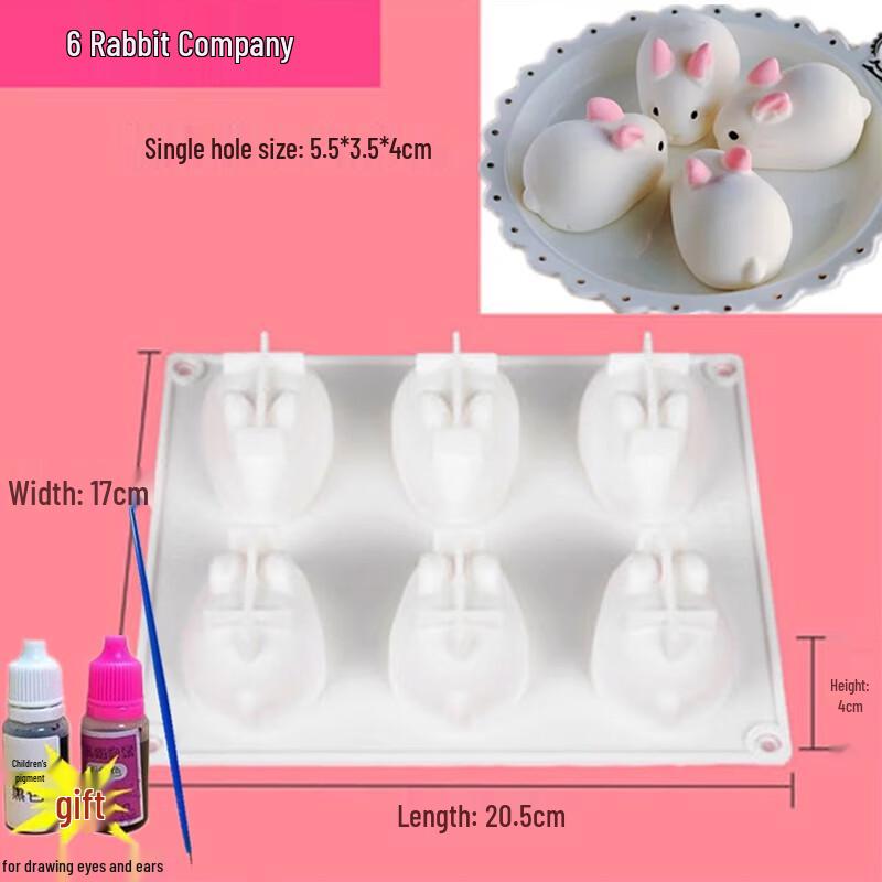 Youtaolili 3D Rabbit Silicone Mold Set