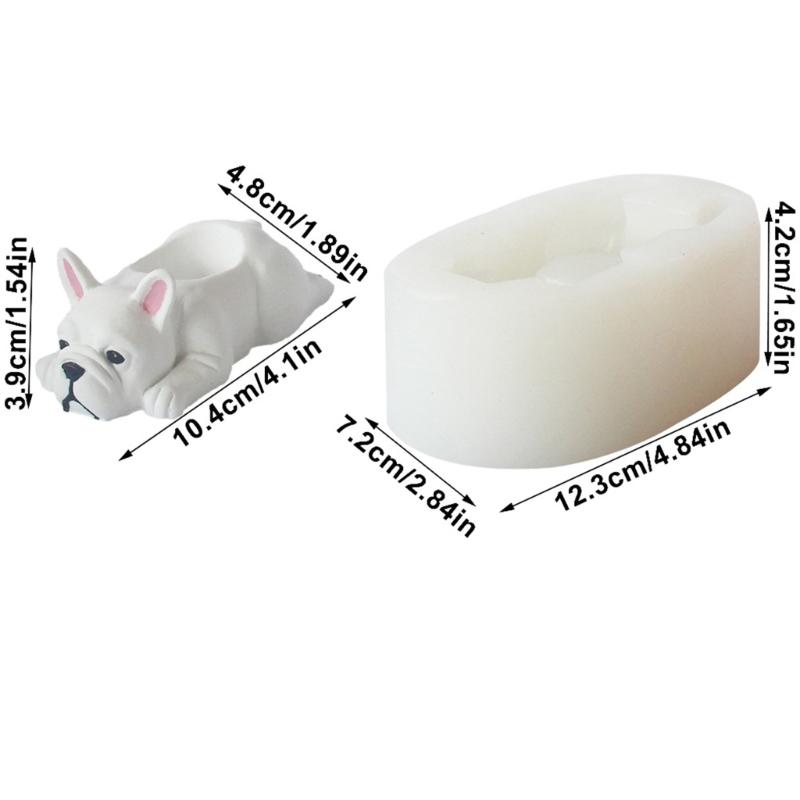 Succulents Planter Resins Molds Cute Dog Flower Pots Silicones Molds DIY Candle Holder Storage Box Molds Castings Mould