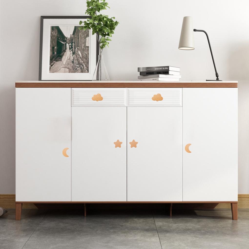 6pack/lot Moon Drawer Knobs Wooden Handles For Children S Room Decor Wooden Animal Cabinet Knobs