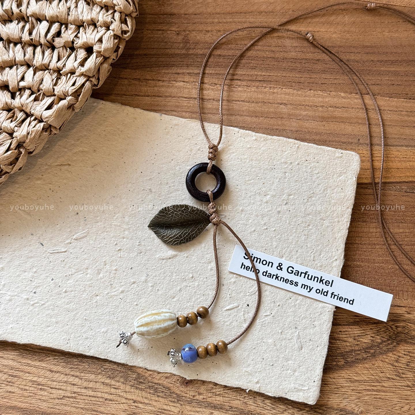 Богемный Этнический Геометрический Круглый Ожерелье-бабочка Женское Легкая Роскошь Дизайн Высококлассное Ощущение Аксессуары Оптом