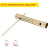 1/2pcs 18mm Dual Head Spark Plug Spanner Deep Reach Ignition Wrench Socket for Workshop Repair Tools