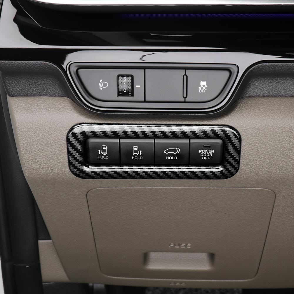 Auto Interior Headlight Adjust Button Panel Protective Cover Durable ABS Styling Trim For KIA Carnival 2025-2026 Left Hand Drive