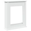Vidaxl Fireplace Surround, White, 75X20X87.5 Cm, Wood-Based Material