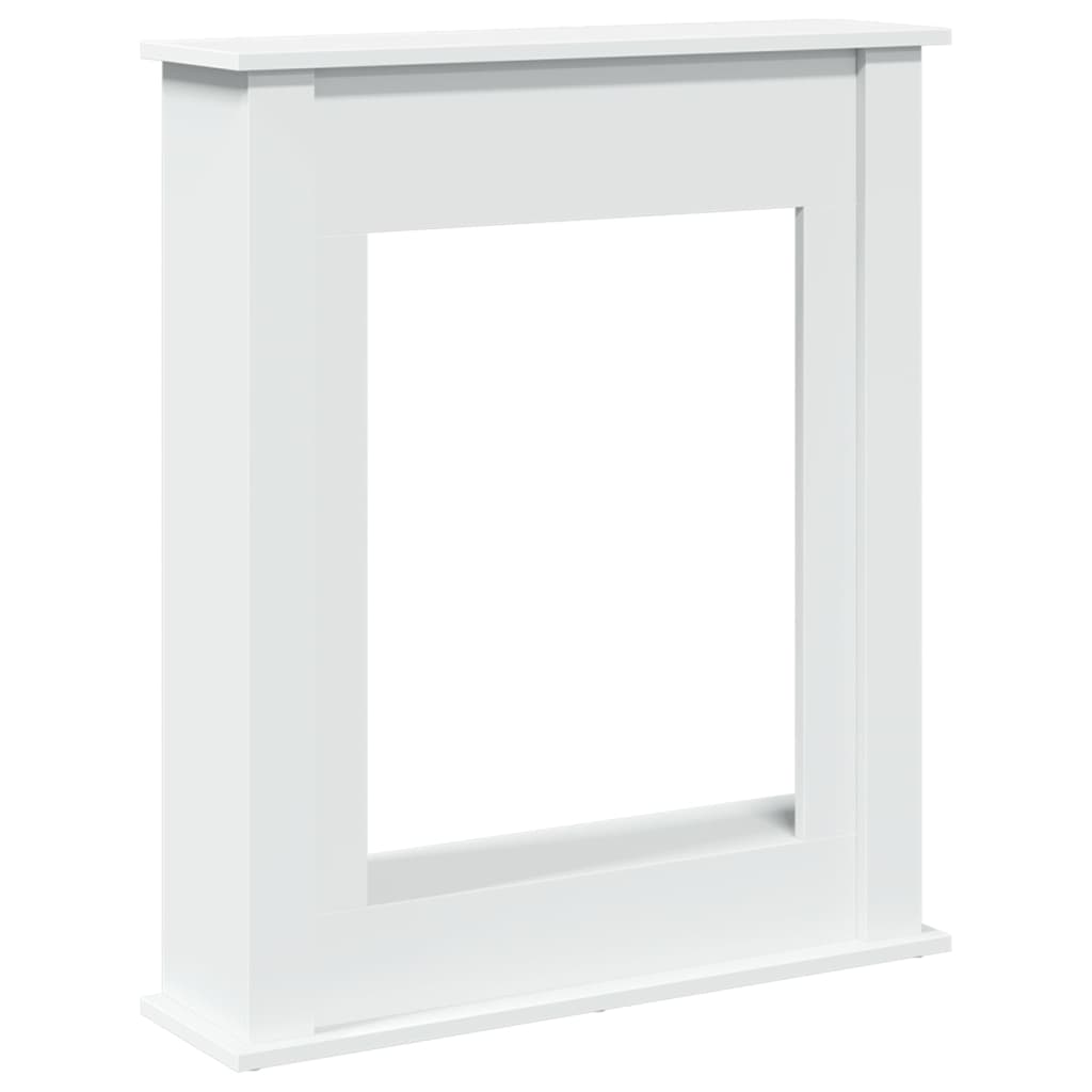 Vidaxl Fireplace Surround, White, 75X20X87.5 Cm, Wood-Based Material