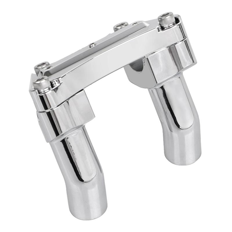 A16P-Chrome 4" Tall Handlebar Risers Top Clamp For  Tour Glide Dyna Road King Aluminum Handlebar Riser Handlebar Riser