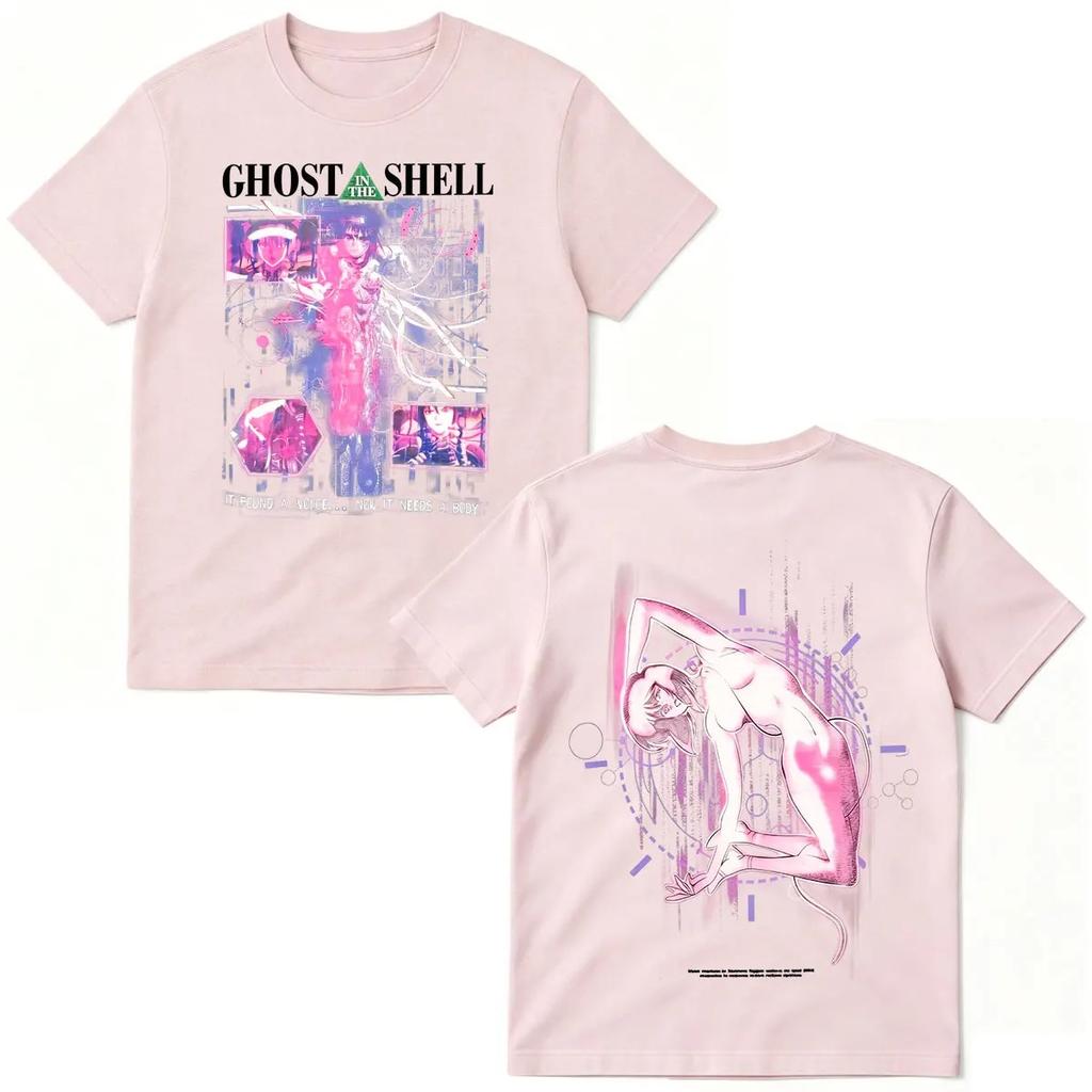 2026 Anime Ghost in The Shell Motoko Kusanagi T Shirts Men Women Clothing Fashion Vintage Tees Casual Short Sleeve Oversized T-shirts