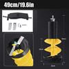 49cm Elektrischer Eisbohrer Eisbohrer zum Angeln Elektrisch Nylon Kabellos Mit Positionierungsbohrer Nylon Schwimmendes Eisbohrerset