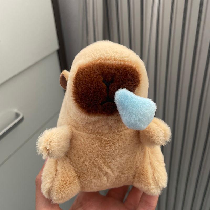 Capybara Plush Keychain Figure Water Otter Stuffed Animal Pp Cotton Child Gift