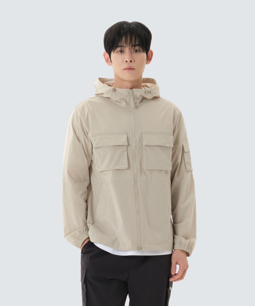 Giacca a vento con tasca Root Out Snowpeak Apparel (S26Mmrwb60) Beige chiaro