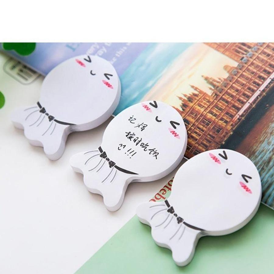 5pcs Cute Sunny Doll  Sticky Notes Memo Pad Paper Sticker Gift Cartoon Message Wall Fridge Stickers