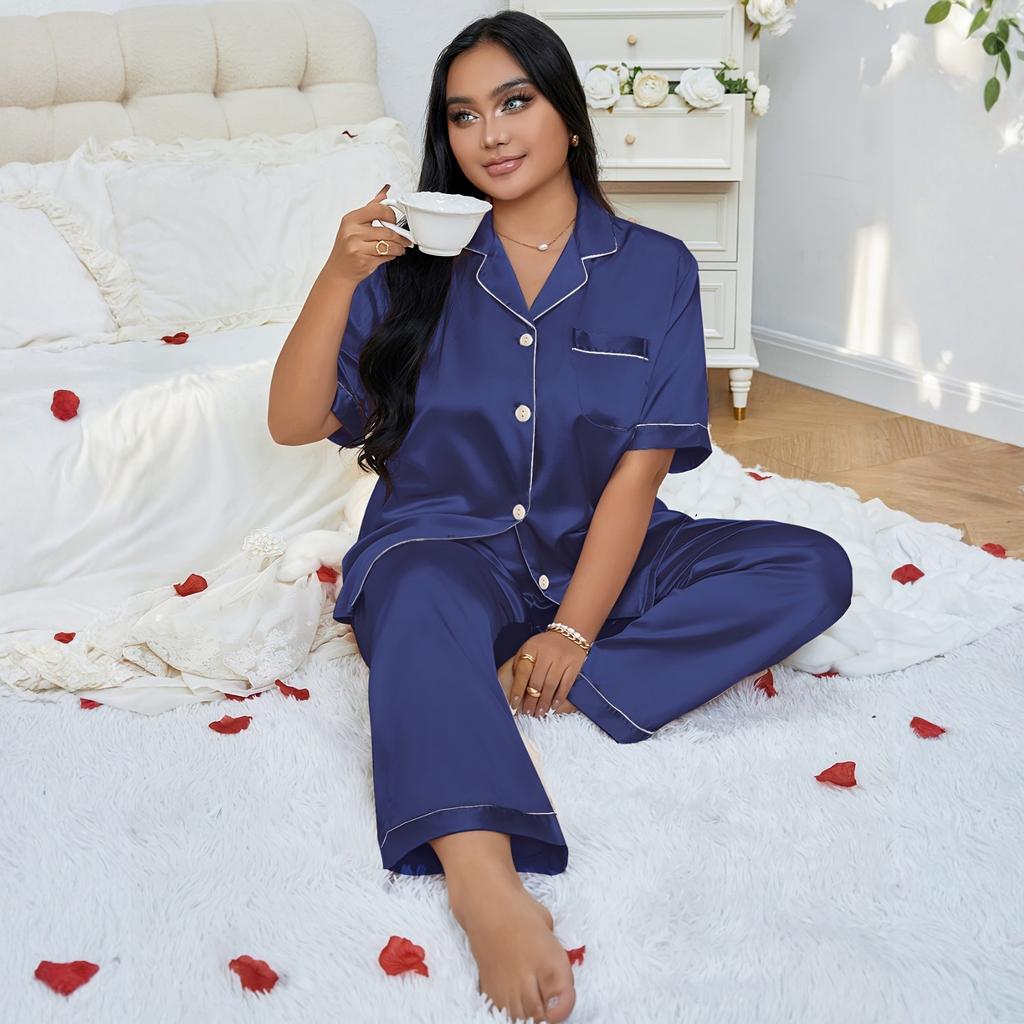 Plus Size Women's Pajama Set Loungewear Comfortable Home Sleepwear