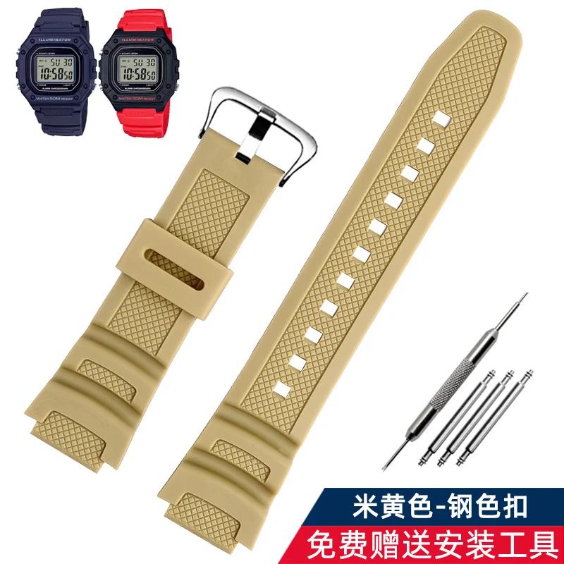 

Watch strap accessories are suitable for Casio Watch W-218h / F-108 AE1200 / 1000 / 1300 resin silicone watch strap 18mm 18mm