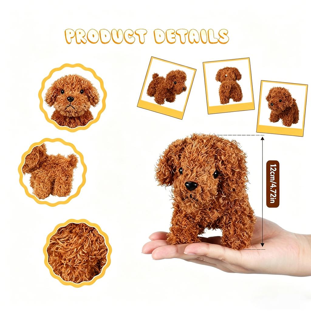 12-36Pcs Adopt A Puppy Party Favors Dog Stuffed Animal Set Includes Mini Dogs, Birthday Hat,White DIY Box for Dog Party Favors