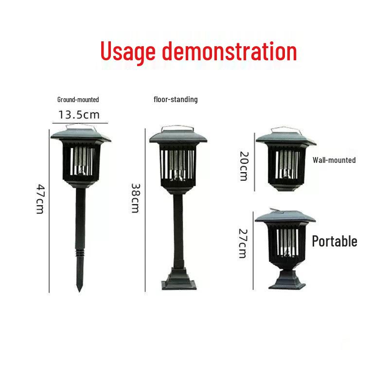 Outdoor Waterproof Solar Mosquito Killer Lamp - Garden Insect Repellent & Household Insecticide