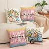 Easter Sofa Cushion Colorful Printed Letter Cushion Festive Atmosphere Decoration Indoor Cushion