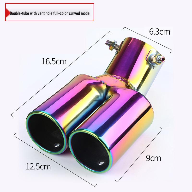 Universal Stainless Steel Tailpipe Muffler Tip Decoration