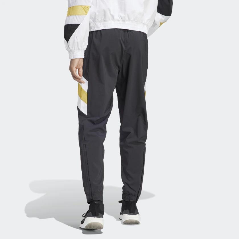 Adidas Juventus Side Color Block Elastic Waist Knitted Sports Pants Men Bottoms Black HS9809