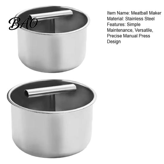 Manual Meat Ball Press 2Pcs Stainless Steel Meatball Maker, Tool for Homemade Beef Nonstick Shaper Pork Fish Balls, Kitchen Cooking And Meal