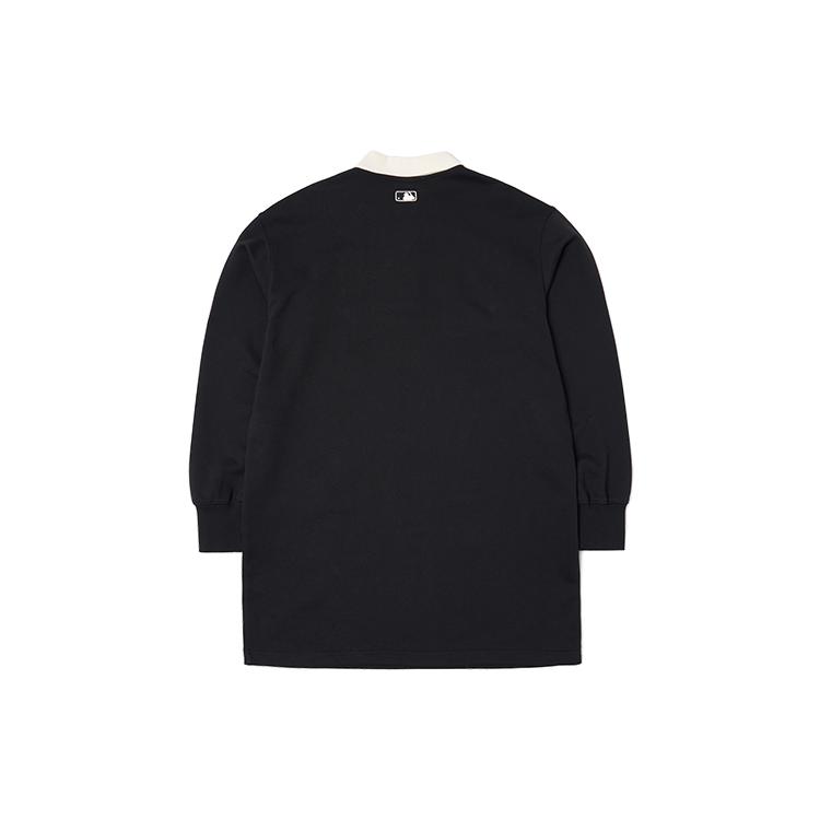 New MLB Long Sleeved Dress Women's Black 3FOPH0114-50BKS