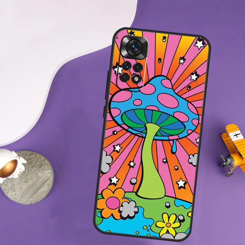 Hippie Mushroom Frog shrooms Case For Xiaomi Redmi Note 13 Pro 14 12 9 10 11 Pro 10S 11S 12S Redmi 10C 13C 14C 12C Cover