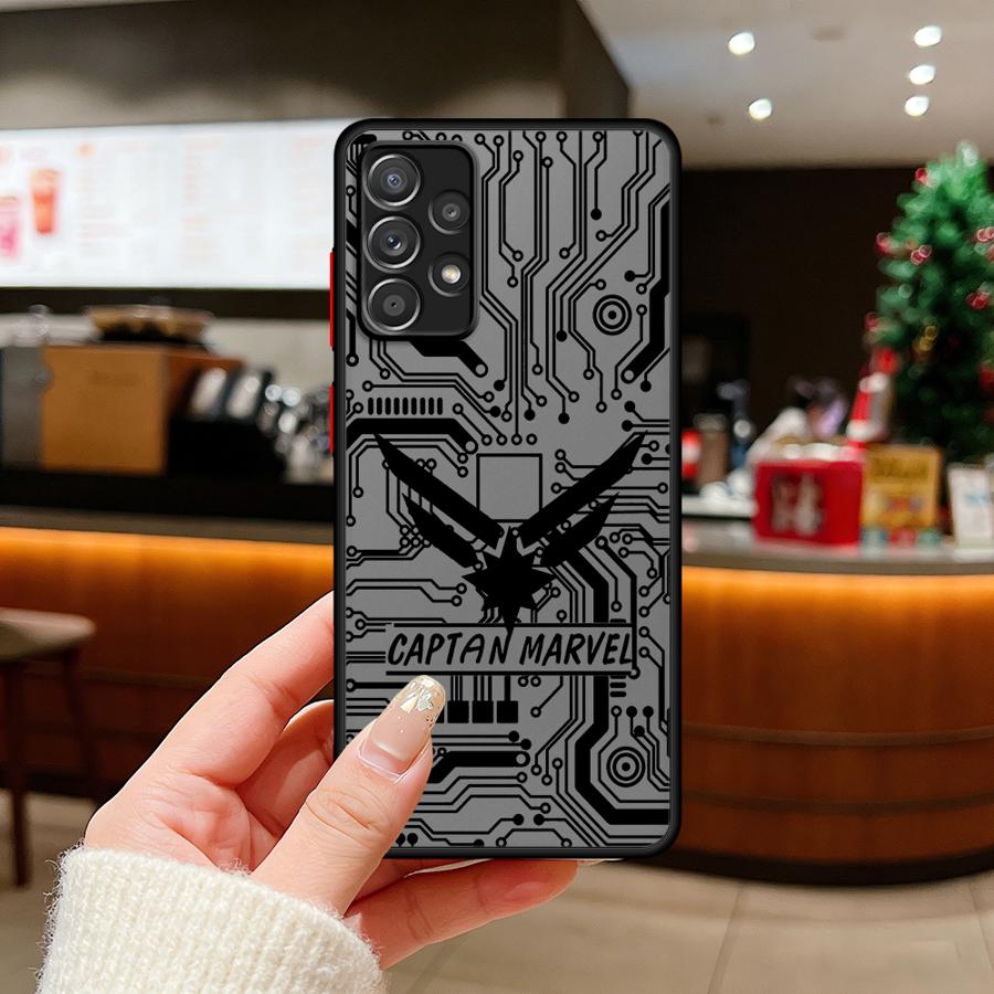 Phone Cover Case for Samsung Galaxy A53 A35 A73 A33 A56 A55 A34 A36 A17 A52 A16 A15 A14 A23 A52S A72 A54 Marvel Cool Hero Logo