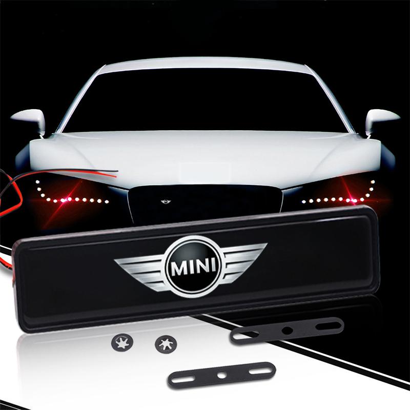 1Pcs Car Front Grille Badge Head Grill Emblem LED Light For MINI Cooper Fridge One F56 R56 R57 R58 R59 R60 JCW Countryman Clubman