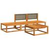 VidaXL 4-Piece Garden Sofa Set with Cushions In Acacia Wood and Rattan 3278912