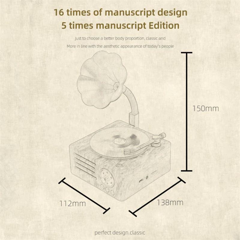 Mini radio Fm retro portabil Difuzor compatibil Bluetooth Player muzical Mp3 cu suport pentru microfon