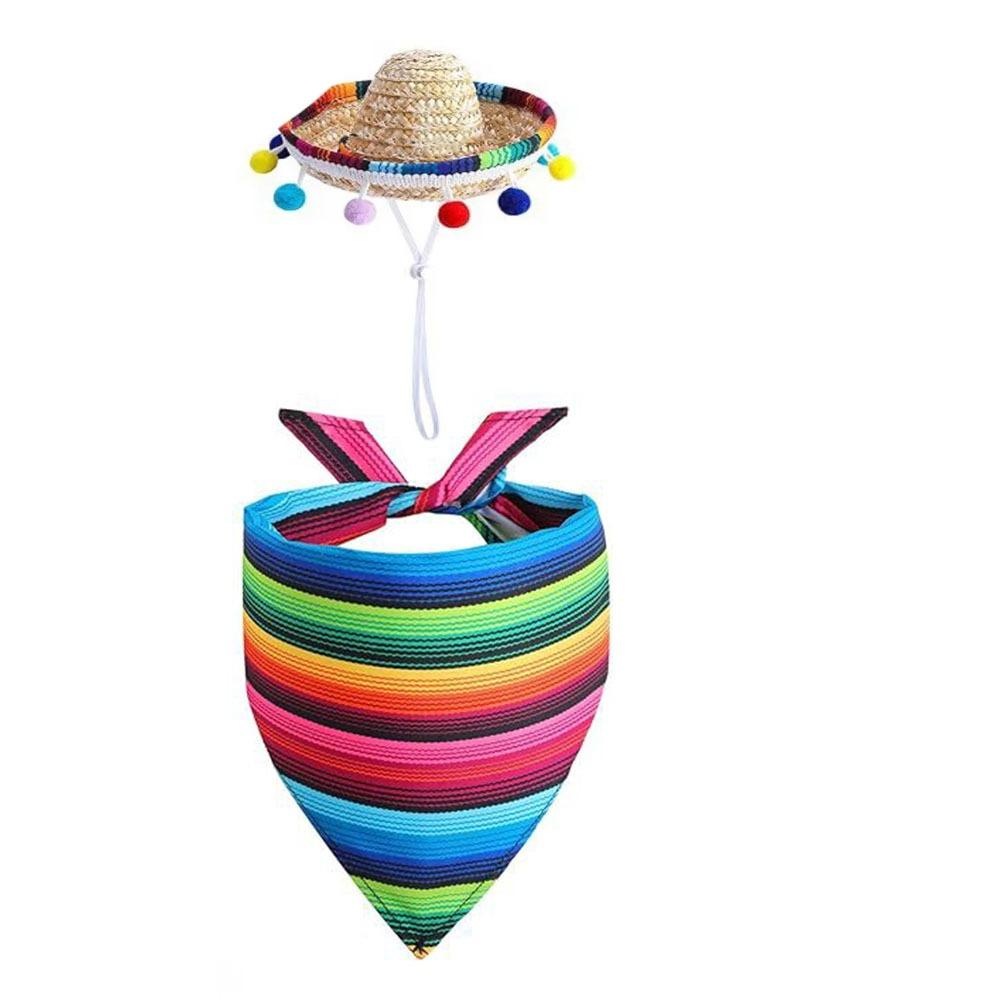 

Mini Sombrero Mexican Porch Goose Outfits Non-slip Mexican Hat Headband Costume Accessory Set 1