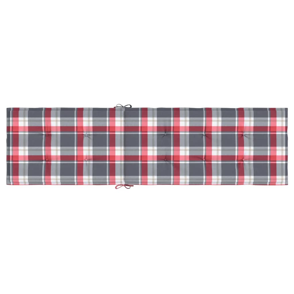 Lounge Chair Cushion Red Checkered Pattern (75+105)*50*4 cm
