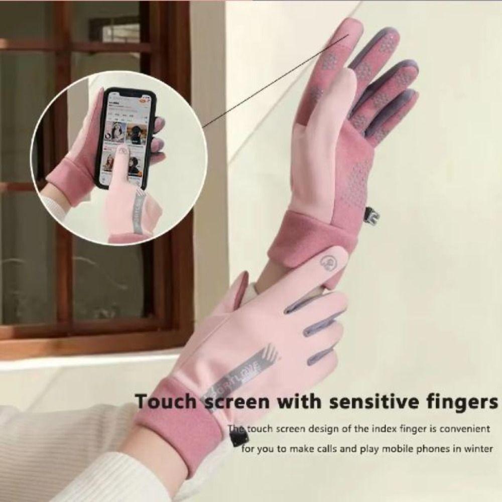 Plüsch-Skihandschuhe Verdickte Touchscreen-Handschuhe Unisex Winter Warme Handschuhe Outdoor