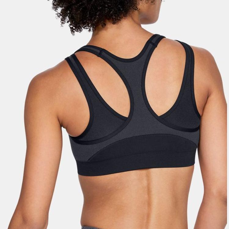 Under Armour Vanish Seamless Medium Support Multi-Strap Sports Bra Women Underwear Black 1344326-001