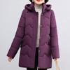 Zimní kabát Dámské svrchní oděvy Běžné nošení s kapucí Silné zateplené parky větší velikosti Dámské zimní bundy středního věku