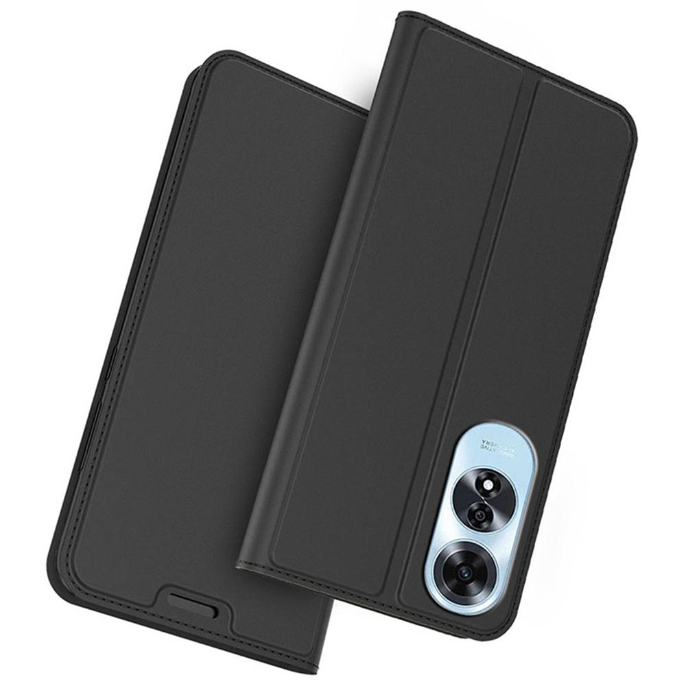 

Для Oppo A60 4G Чехол Магнитная застежка Противоударный Флип из ПУ кожи Чехол для телефона Black