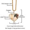 The Bling King Custom Heart Photo Pendant Memory Gifts Iced Out Cubic Zirconia Necklace Hiphop Jewelry