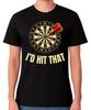 I’d Hit That Darts T-Shirt Funny Dartboard Player Unisex Tee