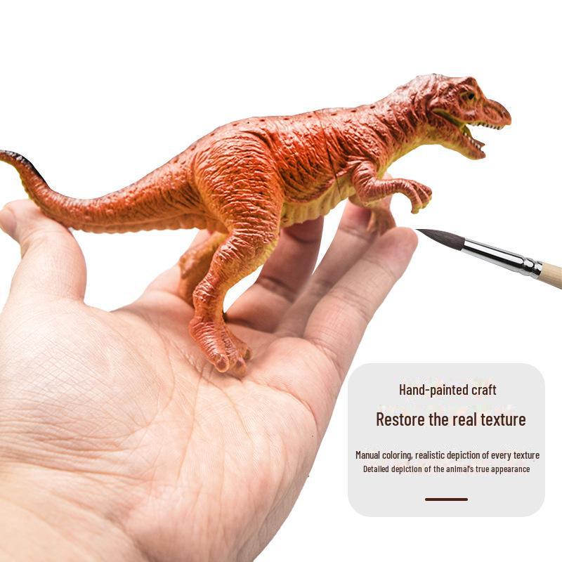 Hand-Painted Sound-Emitting Dinosaur Toy Model for Kids