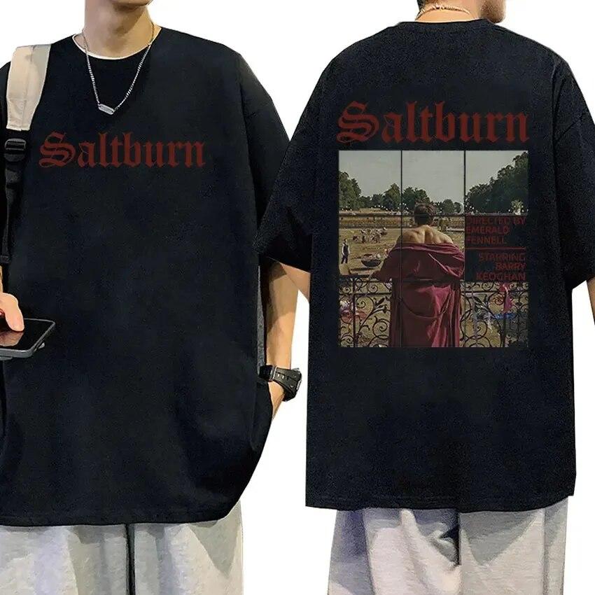 Heißer Film Saltburn Grafikdruck T-Shirt Unisex Mode Harajuku Vintage T-Shirts Unisex Casual Baumwolle Übergroßes T-Shirt Streetwear Unisex
