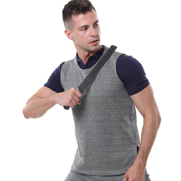 Double-Sided HPPE Cut-Resistant Work Vest - Level 5 Protection, Anti-Scratch and Wear-Resistant, White/Gray