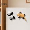 Waschbär Kühlschrankmagnet Plüschtier Dekoration, Gefüllter Panda Magnetisches Ornament, Kühlschrankform für Heimküchen Dekoration